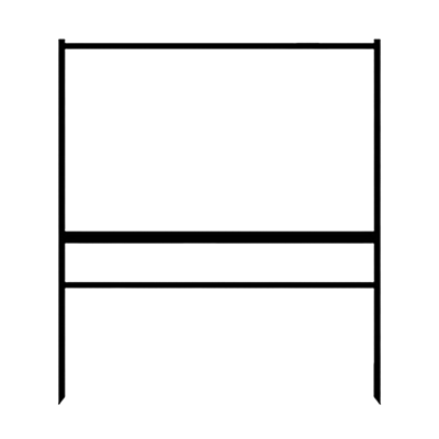 Black Metal Frame, 36x24, Bottom Rider