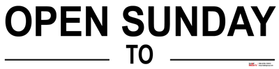 Stock Rider "Open Sunday _to_"